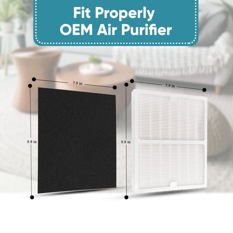 Omaeon 2 Pack Replacement Filters - A - for Idylis Air Purifiers AC-2119, IAP-10-100, IAP-10-150, IAPC-40-140 and Filtrete FAP-C01-A, Part# IAF-H-100A - Image 2